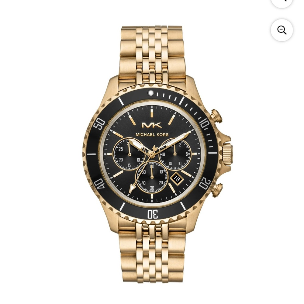 Michael Kors Bayville Gold and Black Chronograph Watch MK8726